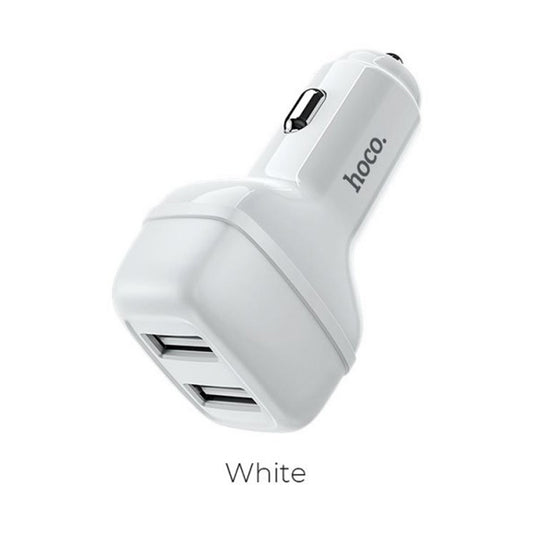 HOCO Z36 LEADER DUAL PORT CAR CHARGER LIGHTNING - WHITE