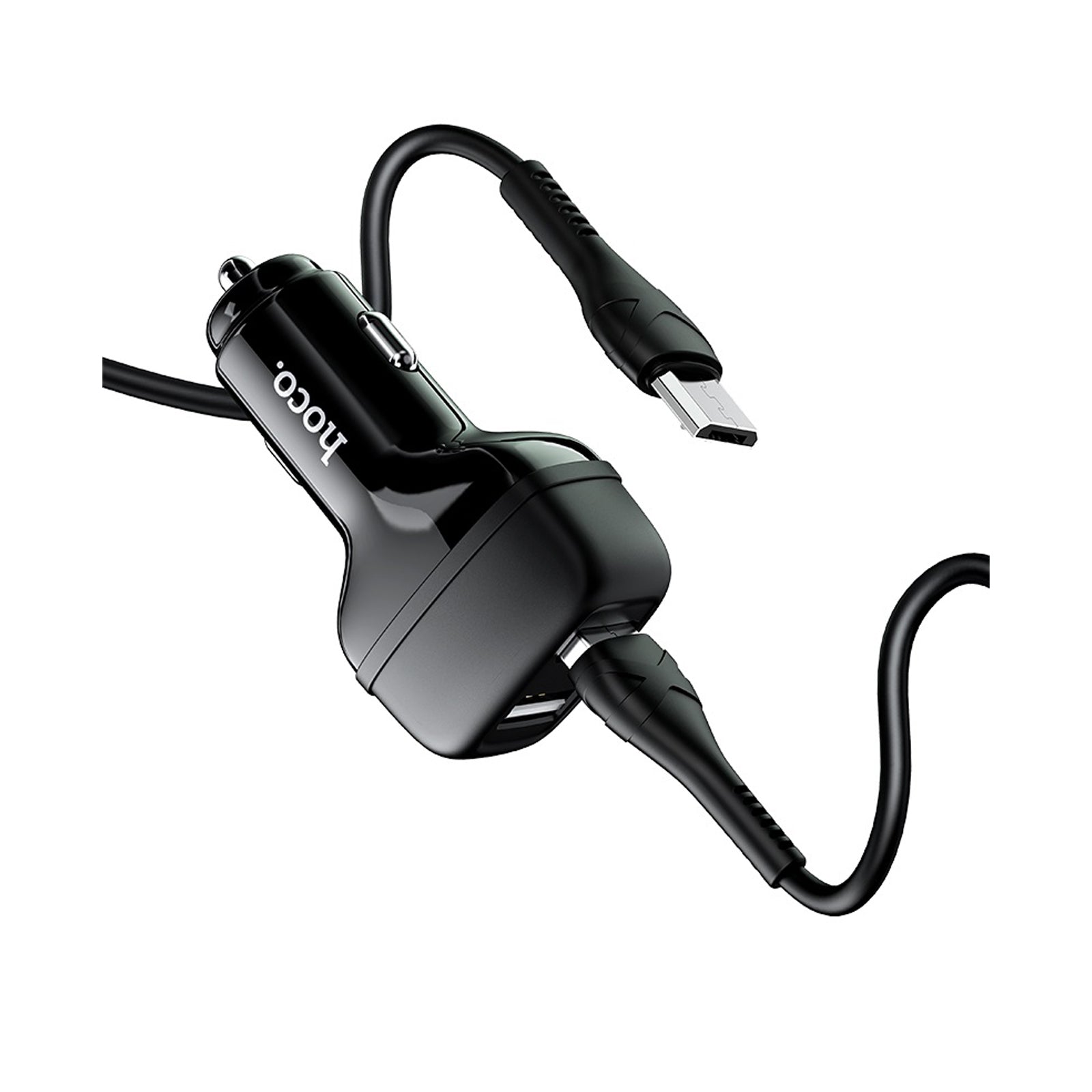 HOCO Z36 LEADER DUAL PORT CAR CHARGER MICRO - BLACK