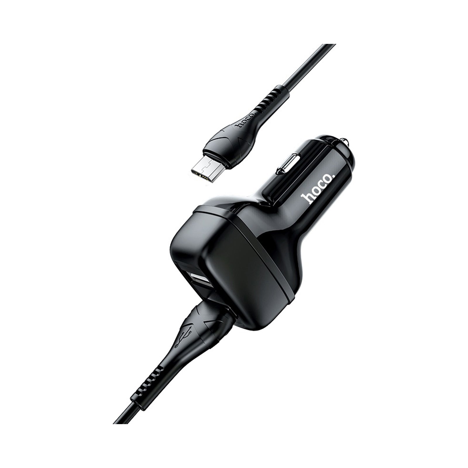 HOCO Z36 LEADER DUAL PORT CAR CHARGER MICRO - BLACK