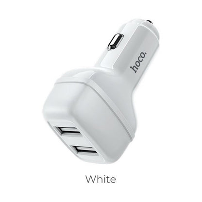 HOCO Z36 LEADER DUAL PORT CAR CHARGER MICRO - WHITE