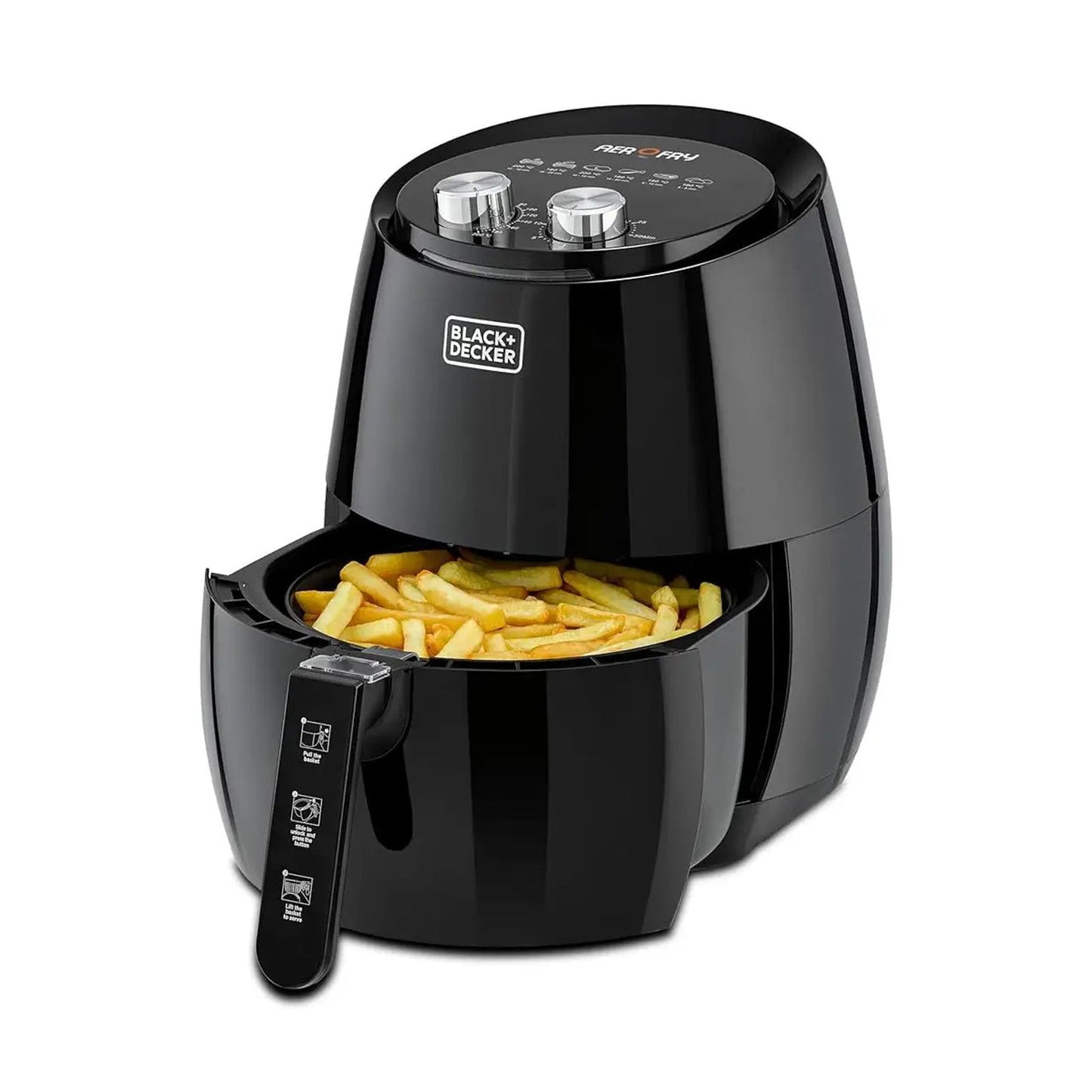 Black+Decker 4.5L Rapid Air Convection Manual Airfryer