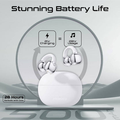 PROMATE AudioFit™ Open Ear Clip On TWS Earbuds-IntelliTouch