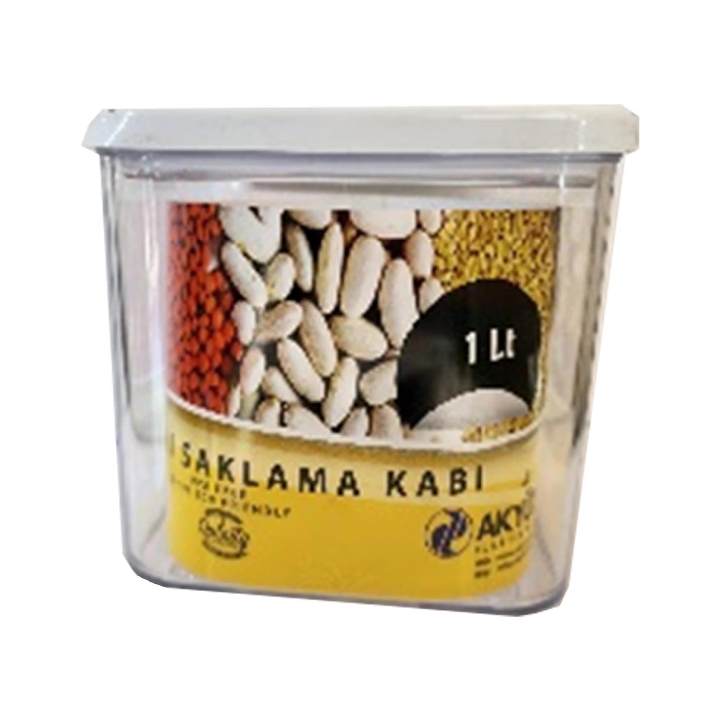 AKYUZ  SQUARE KITCHEN STORAGE BOX 1L TABLART