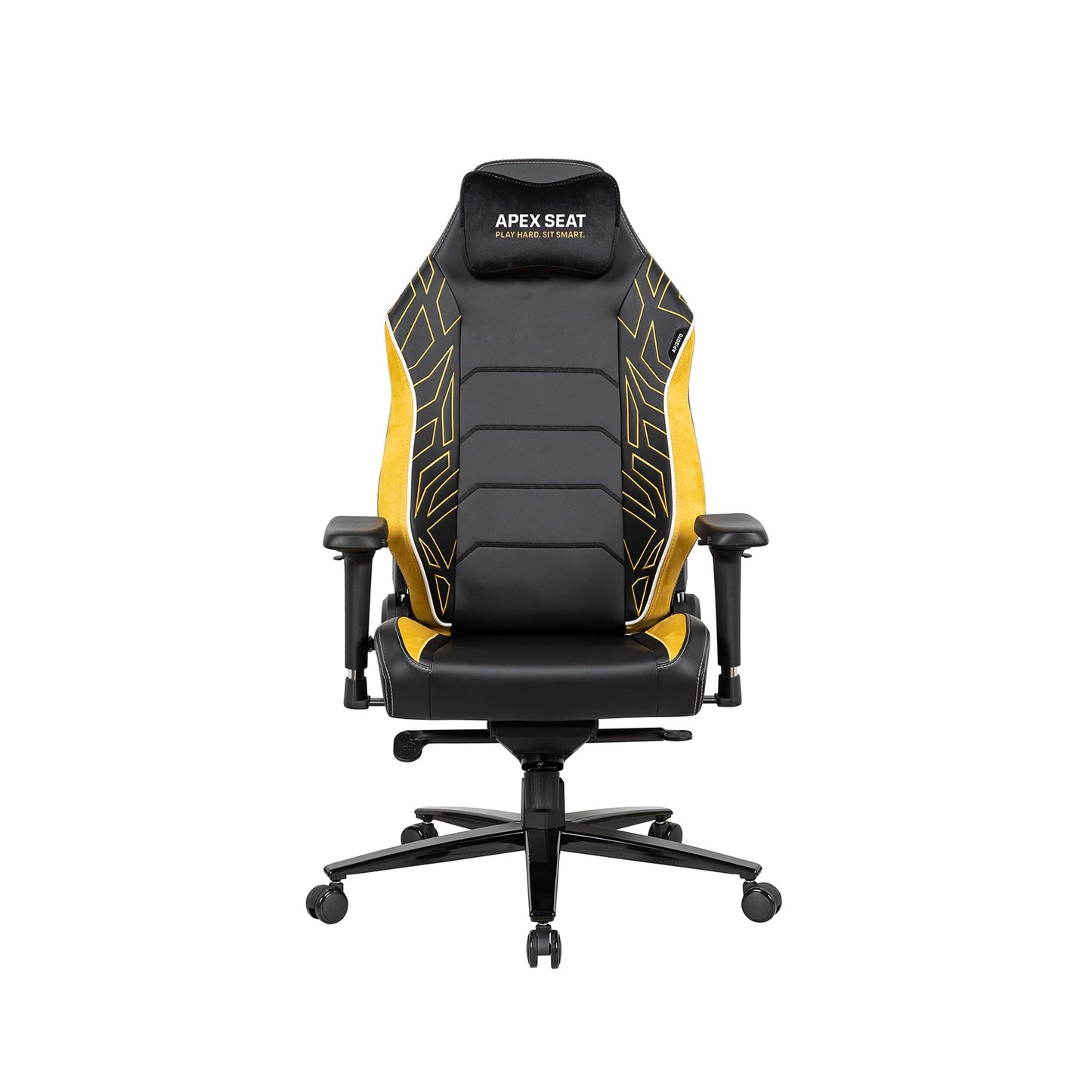 Apex Seat Sunreaver Gaming Chair, 4D Arms, Gold & Black APEX