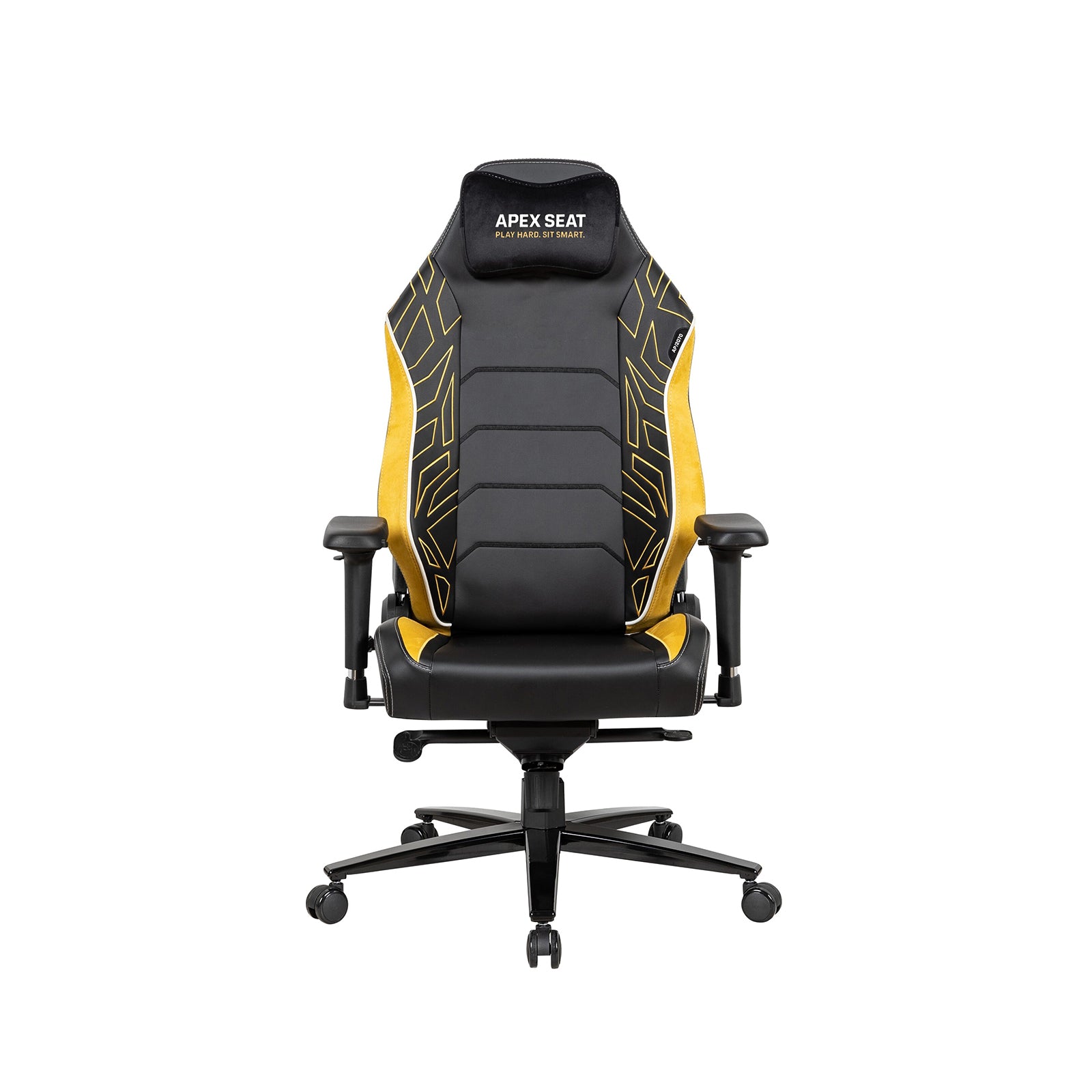 Apex Seat Sunreaver Gaming Chair, 4D Arms, Gold & Black APEX