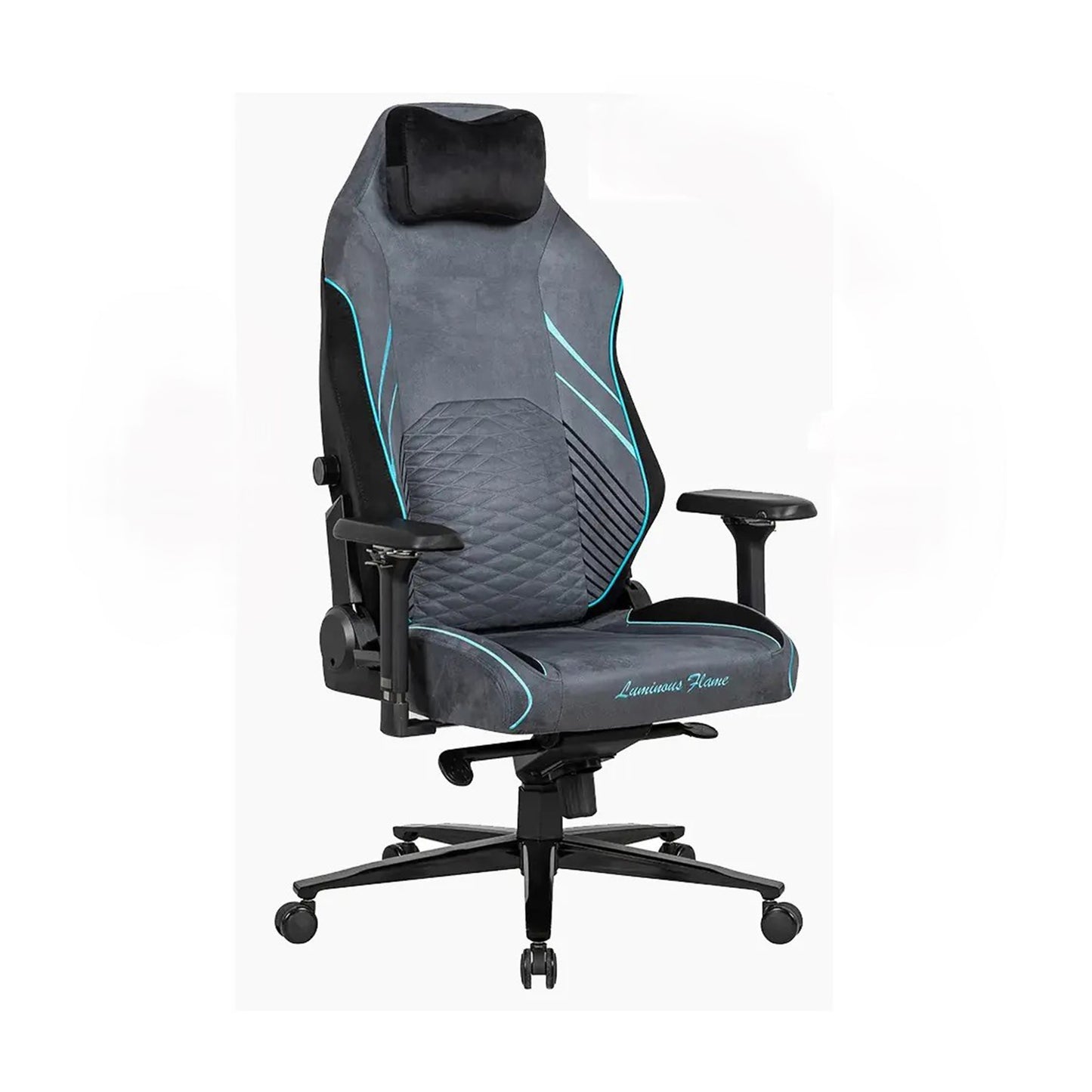 Apex Seat Falkenberg Gaming Chair Grey & Teal Line