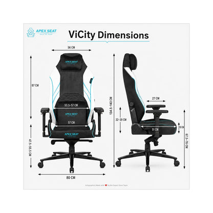 APEX ViCity Gaming Chair 180KG Dark Grey APEX