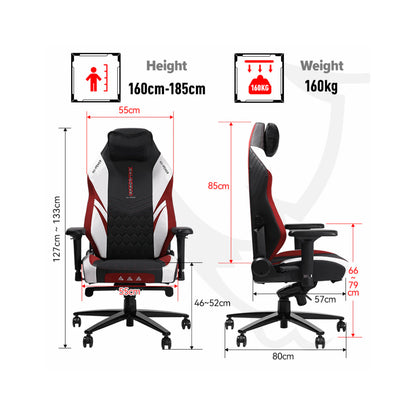 APEX Ignition XL Gaming Chair 160KG Black Red White APEX