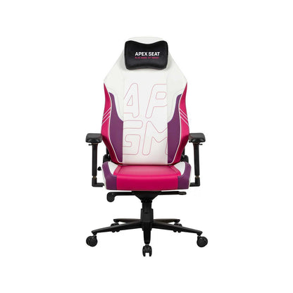 Apex Seat Tokyo-GT Gaming Chair, 4D Arms, White & Magenta APEX