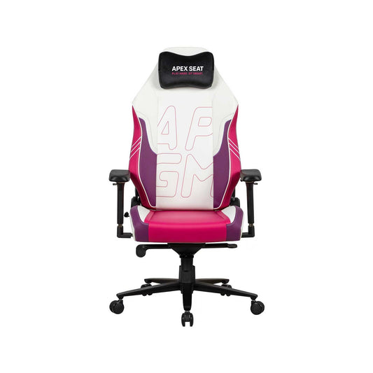Apex Seat Tokyo-GT Gaming Chair, 4D Arms, White & Magenta APEX
