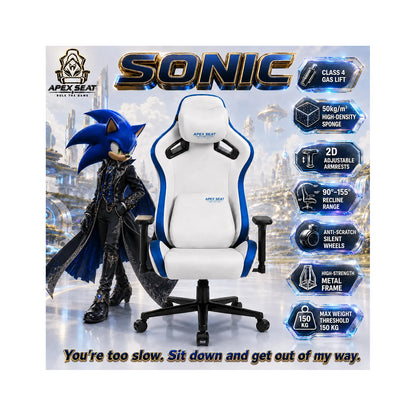 APEX SONIC Gaming Chair 155° White & Blue APEX