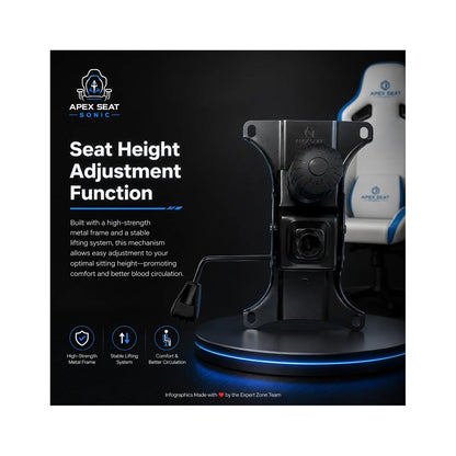 APEX SONIC Gaming Chair 155° White & Blue APEX