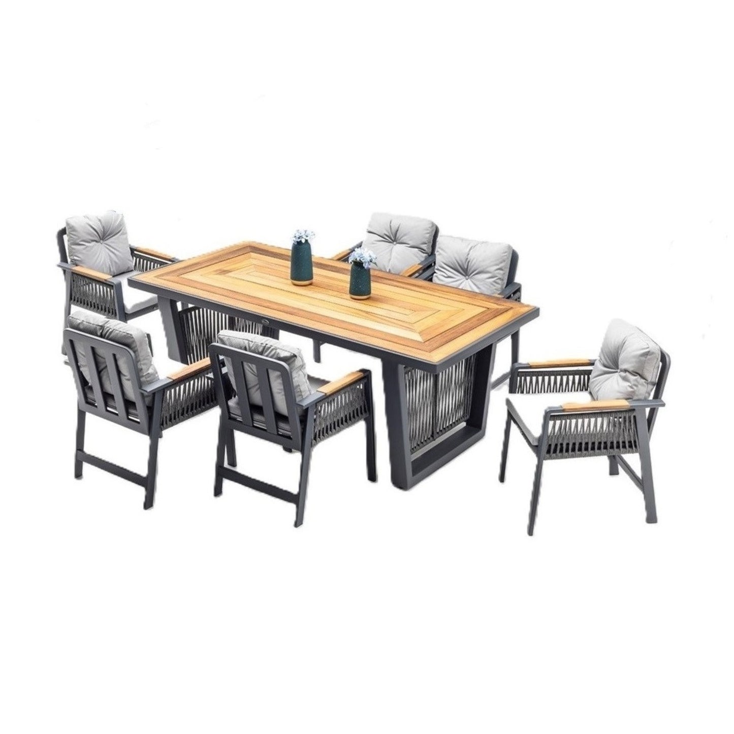 Artemis Aluminum Dining Table +6 Seat