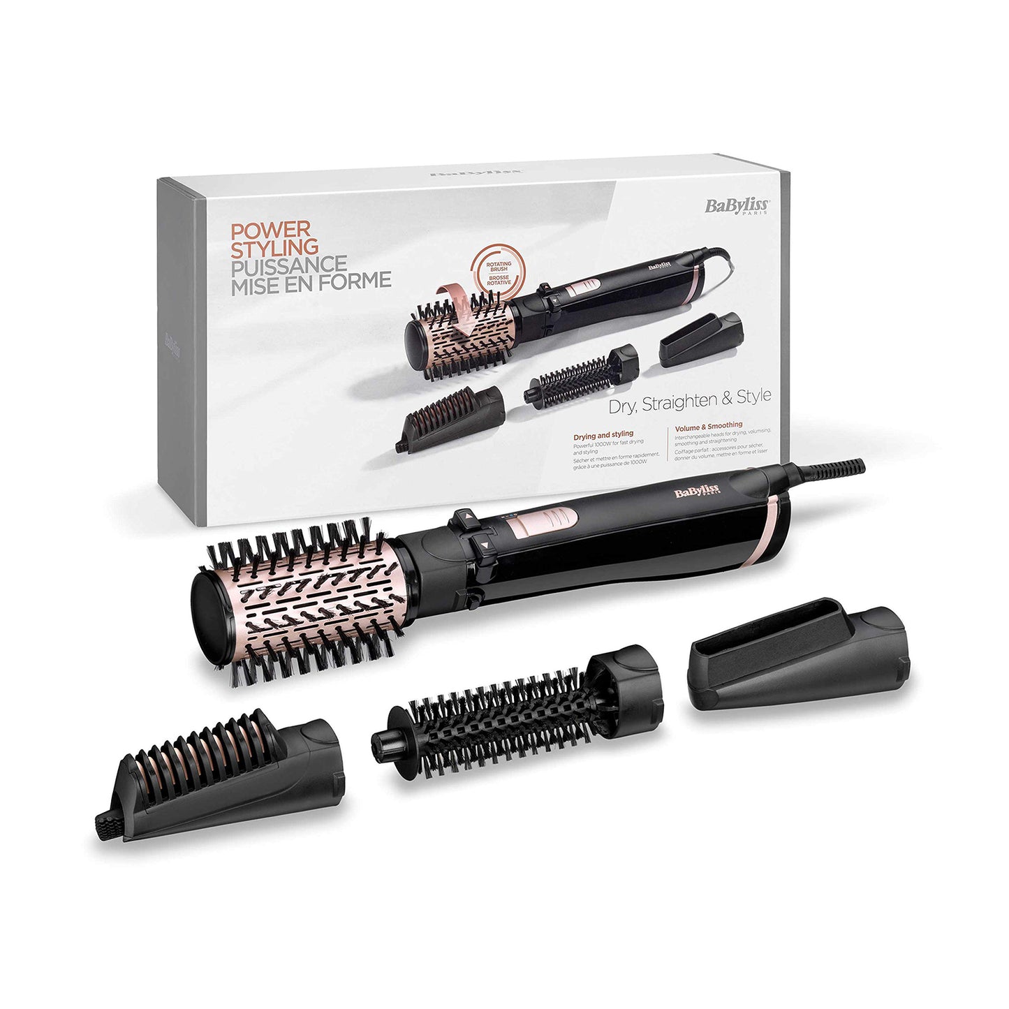 Babyliss Brush & Styler Ionic Rotating Hot Air 1000w