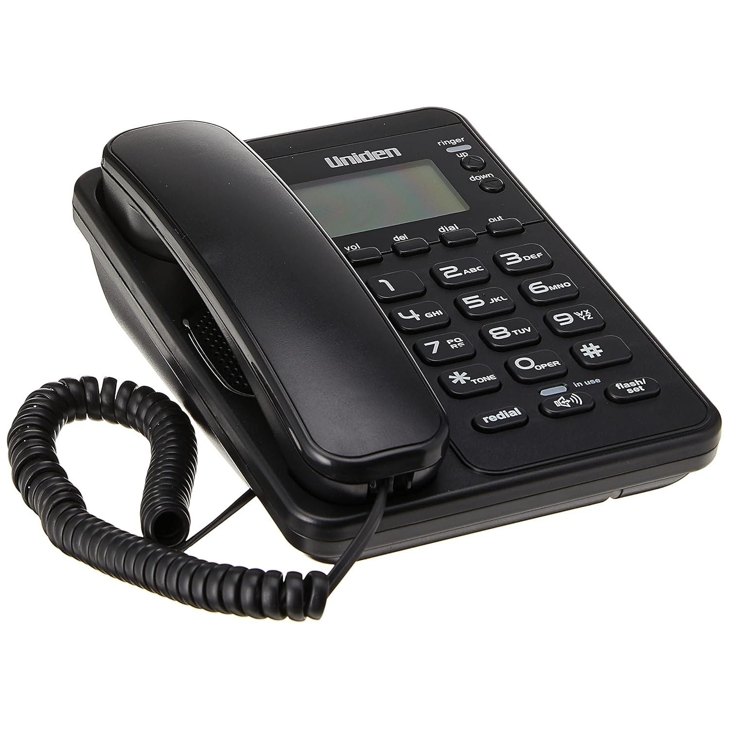 UNIDEN CORDED PHONE BLACK 6404