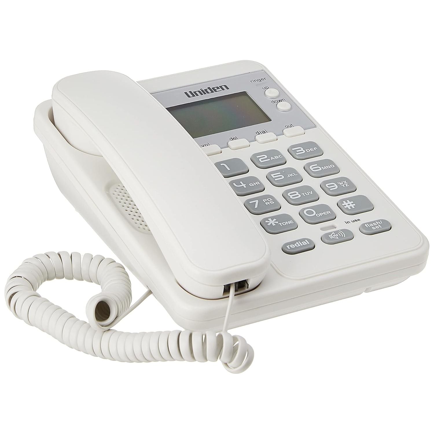 UNIDEN CORDED PHONE WHITE 6404