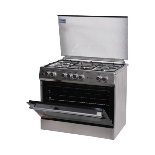 FLORA Cooker Wide 90Cm 5 Gas Burners Inox