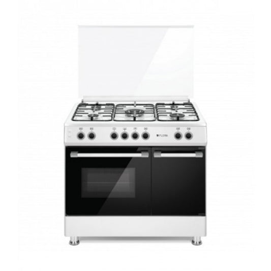 FLORA Cooker Wide 90Cm 5 Gas Burners White