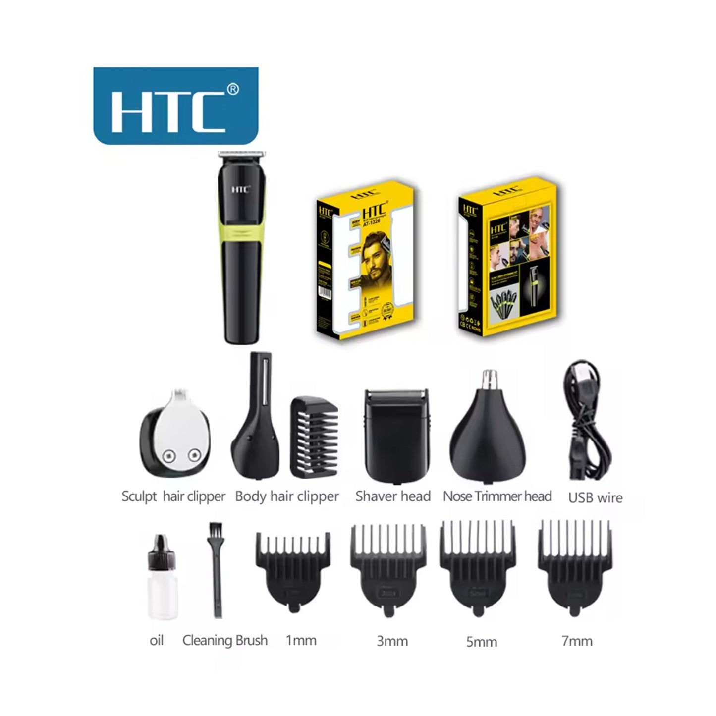 HTC-1326 10-in-1 Professional Barber Shaving and Trimmer