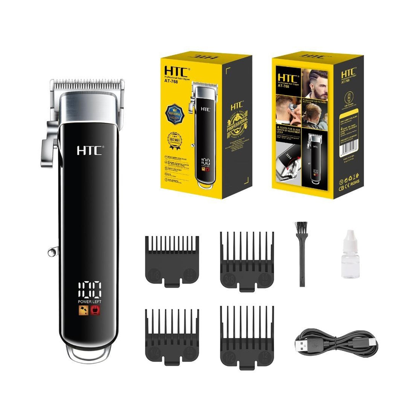 HTC Professional High Hardness Blade Cordless Hair Clipper