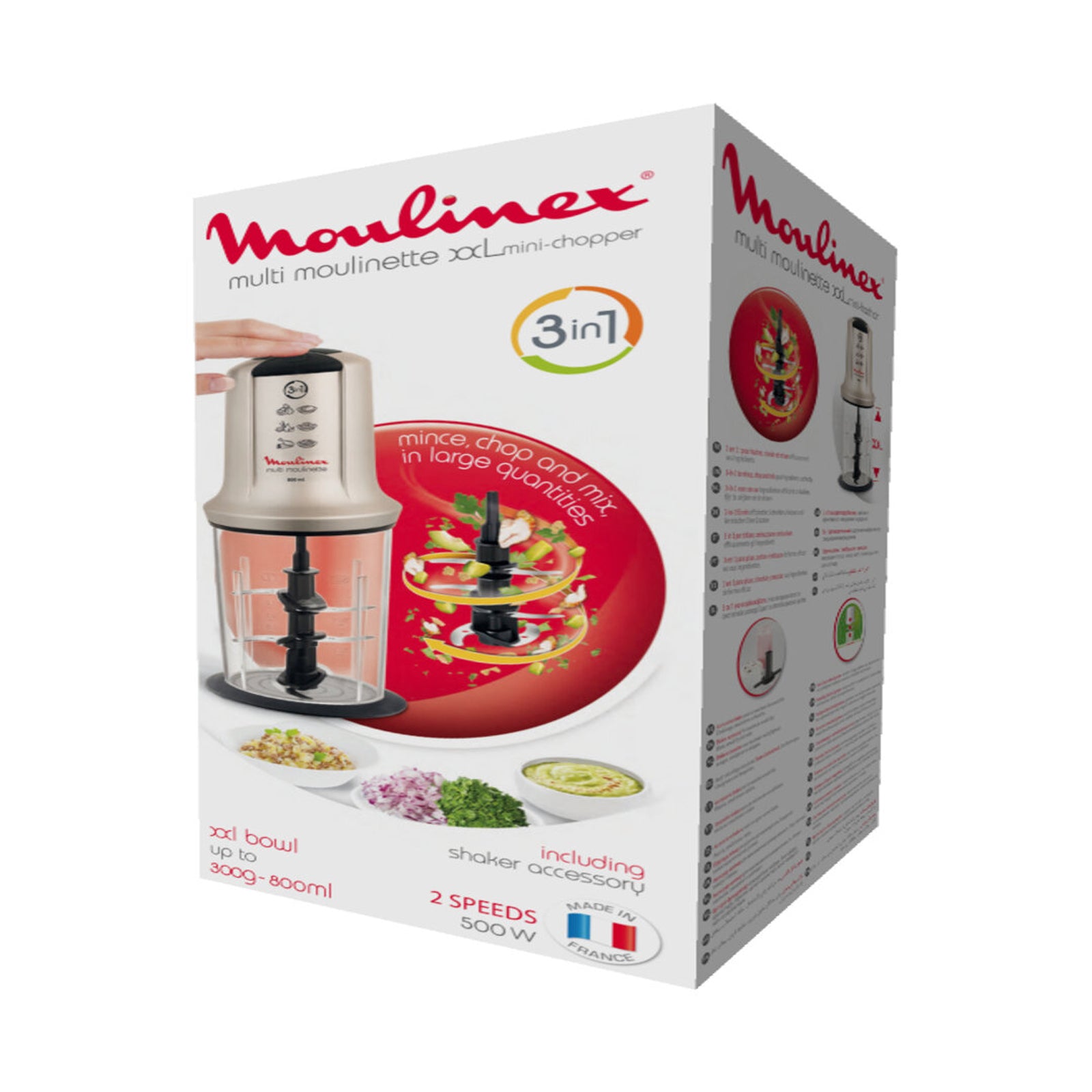 moulinex* Chopper 500w 2 Speed& Pulse