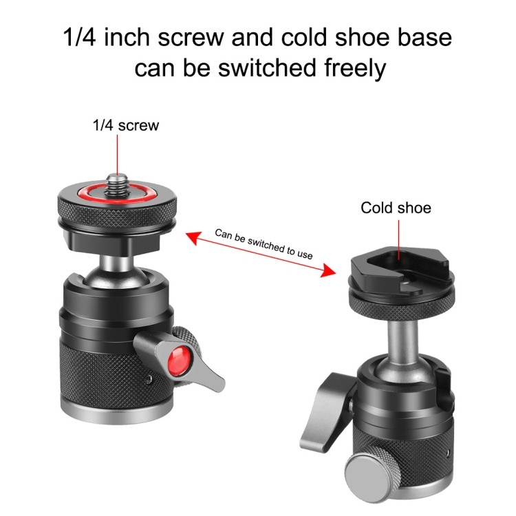 Ball Head Tripod Mount with Cold Shoe