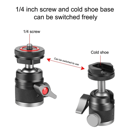 Ball Head Tripod Mount with Cold Shoe