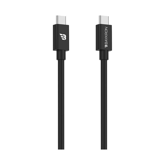 BAYKRON USB C TO TYPE C CABLE - 1.2 M - BLACK