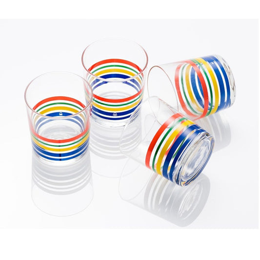 SET 4PC WATER TUMBLERS 0.33L GLASS