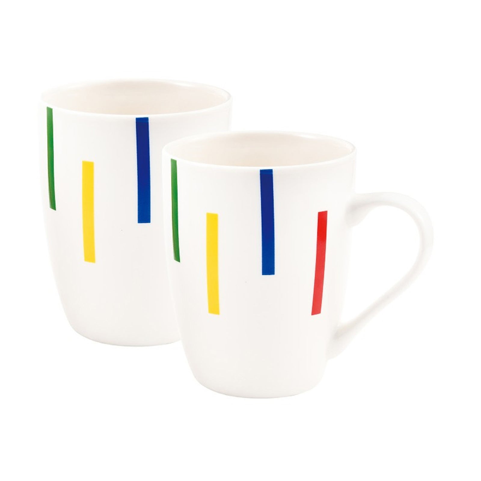 SET 2PCS MUG 11CMNEW BONE CHINA RAINBOW