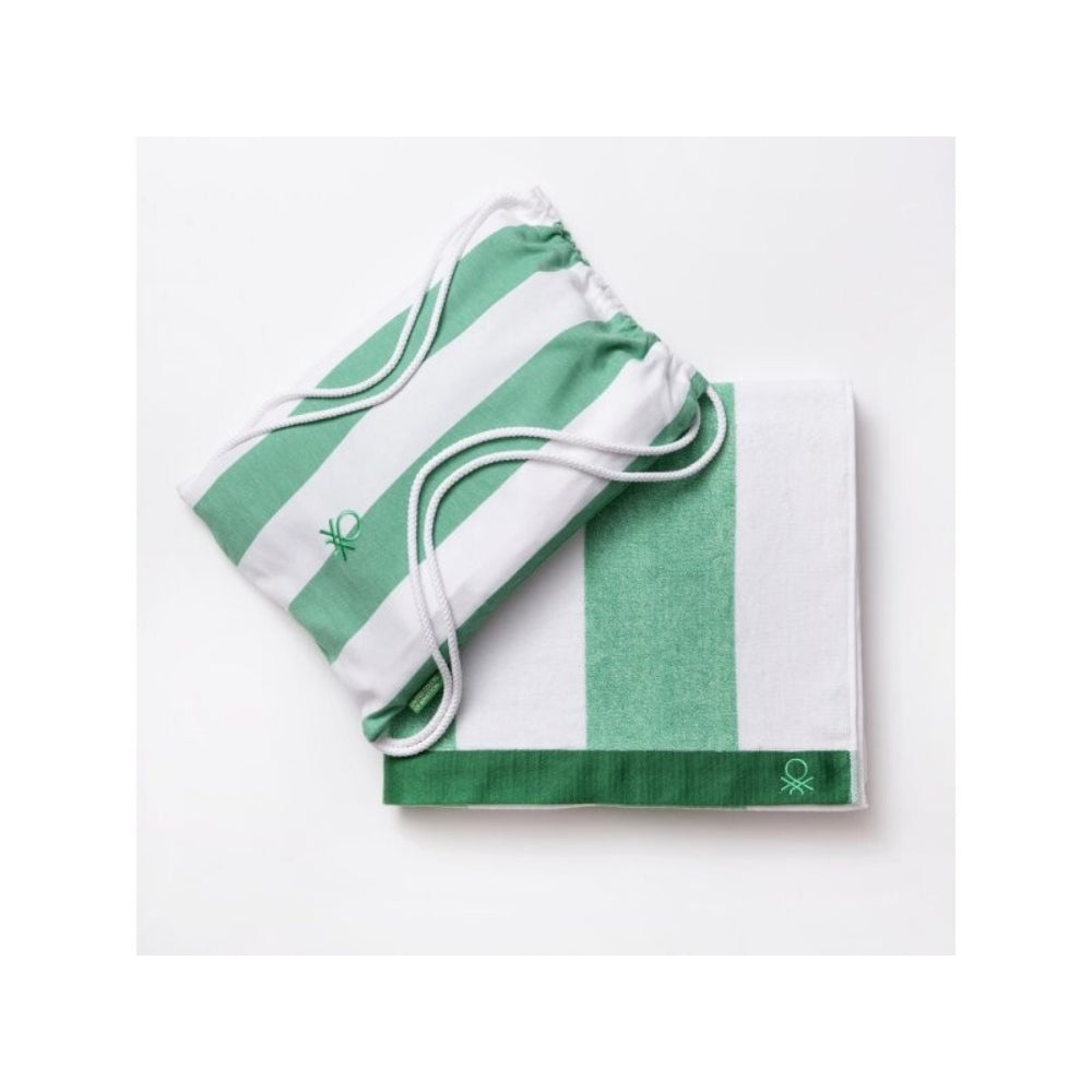 SET 2PC BEACH TOWEL100% COTTON GREEN