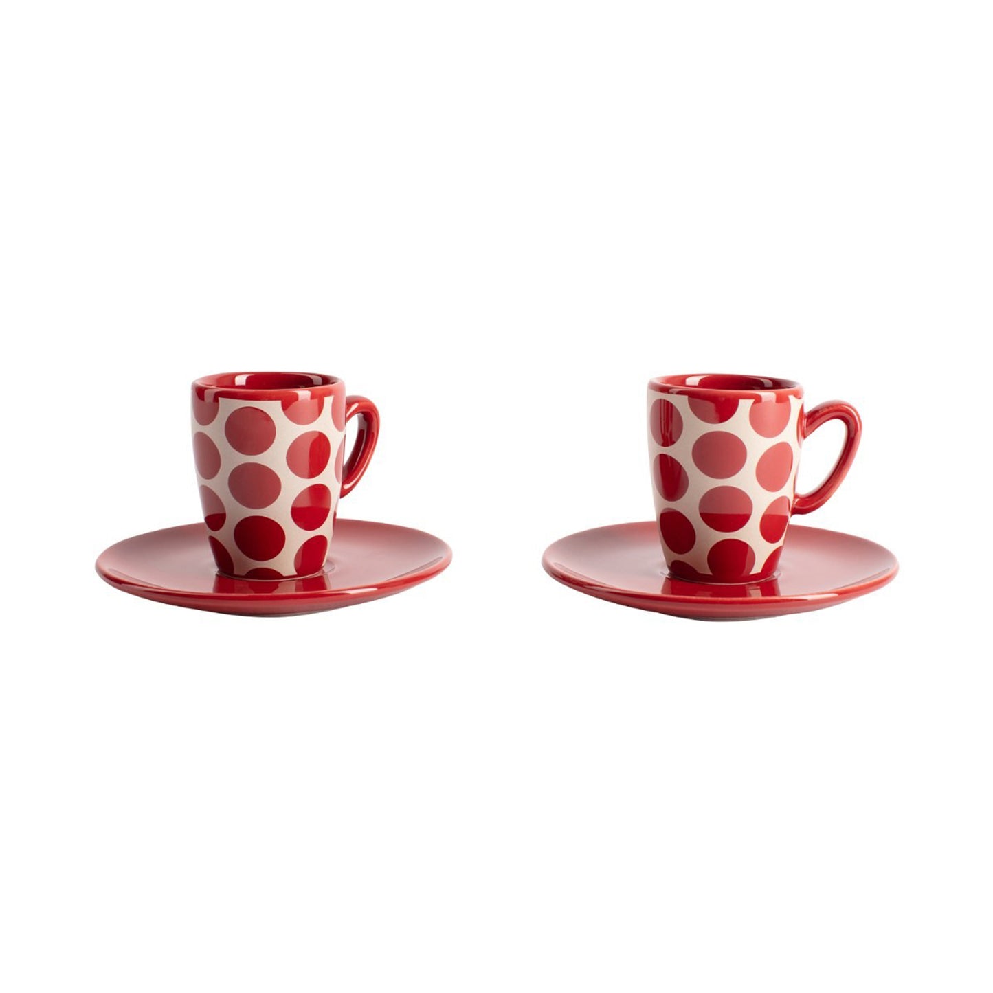 SET 4PCCOFFEE (2CUPS 75ML + 2 SOLID COLOUR PLATES)