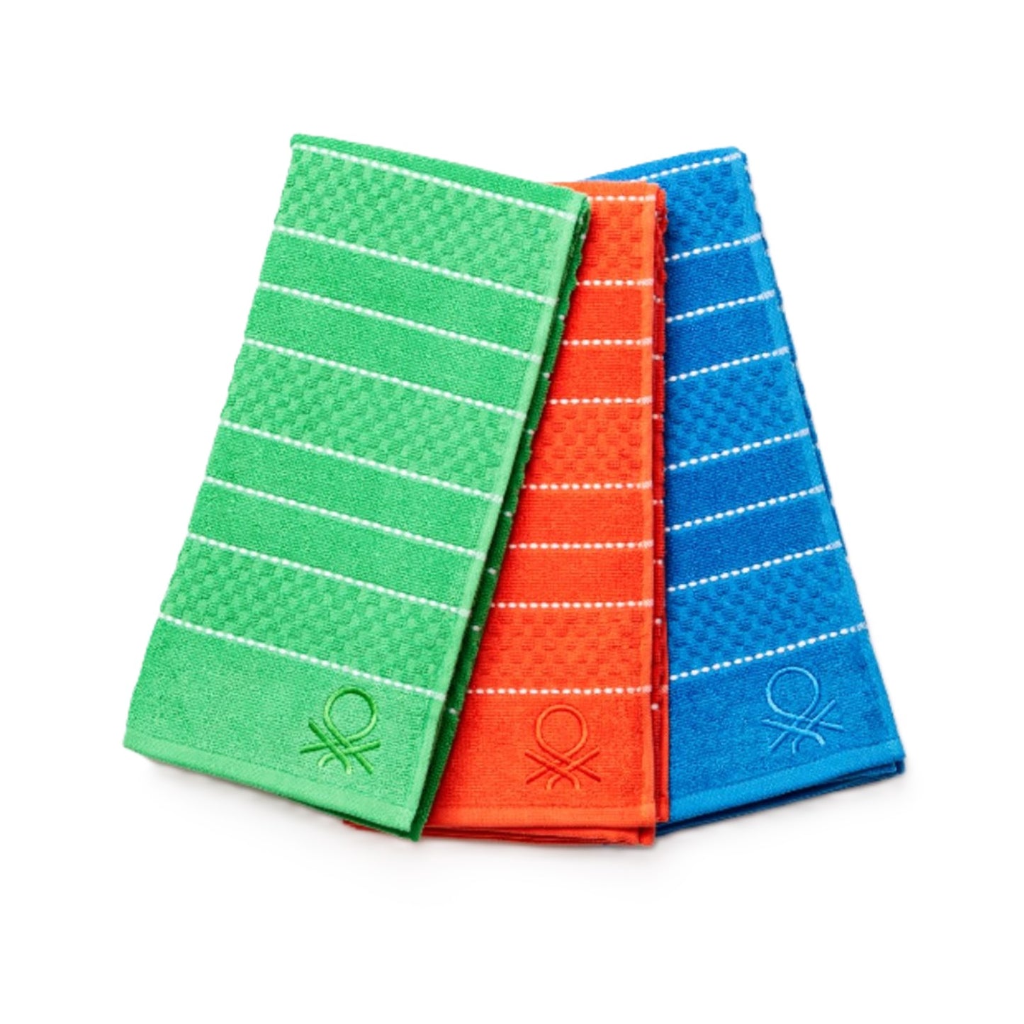 SET 3PCS KITCHEN TOWEL 50X70CM 420GSM Bleu , Red , Green