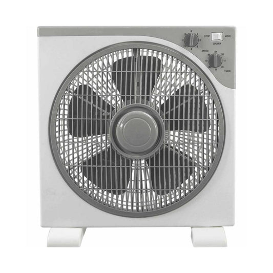 Wave Box Fan 12 inch 3 Speed 40w Grey