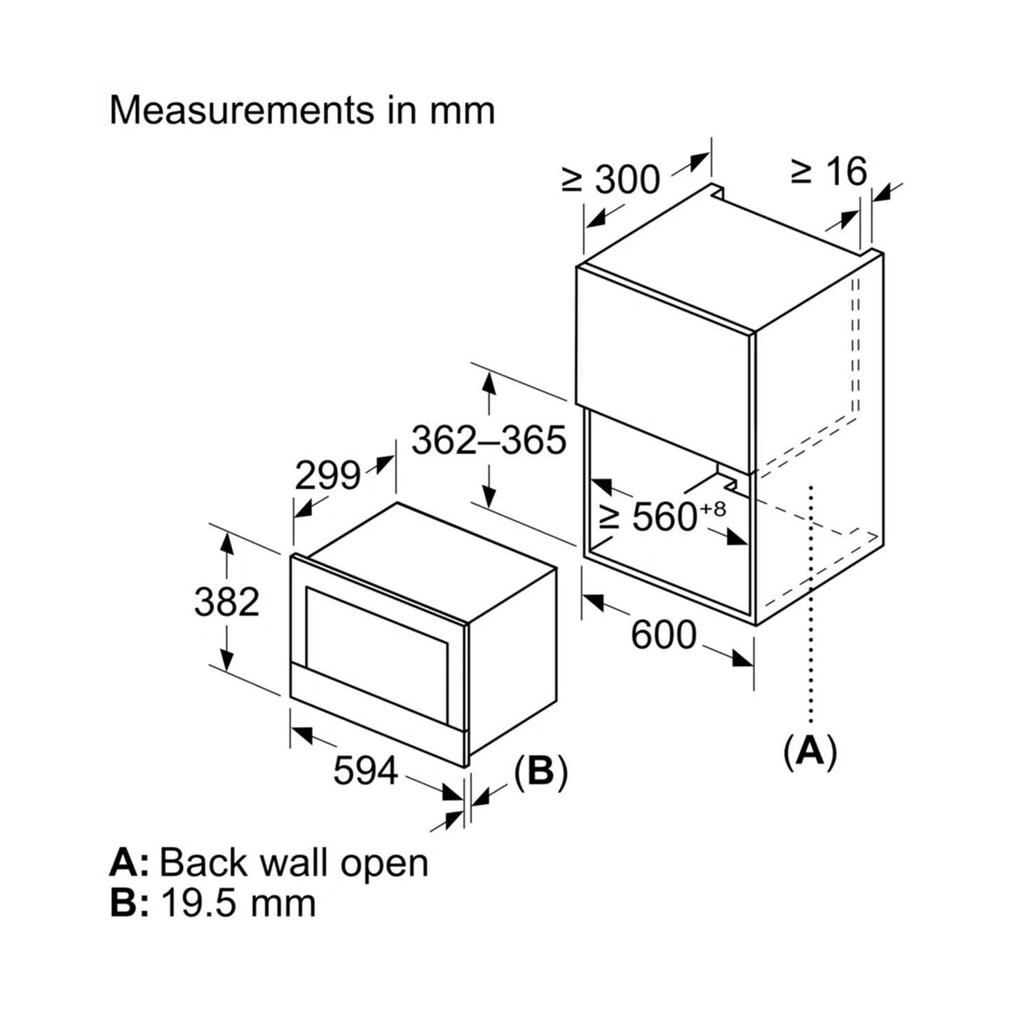 BOSCH Microwave Built in 21 L Series 8 Black