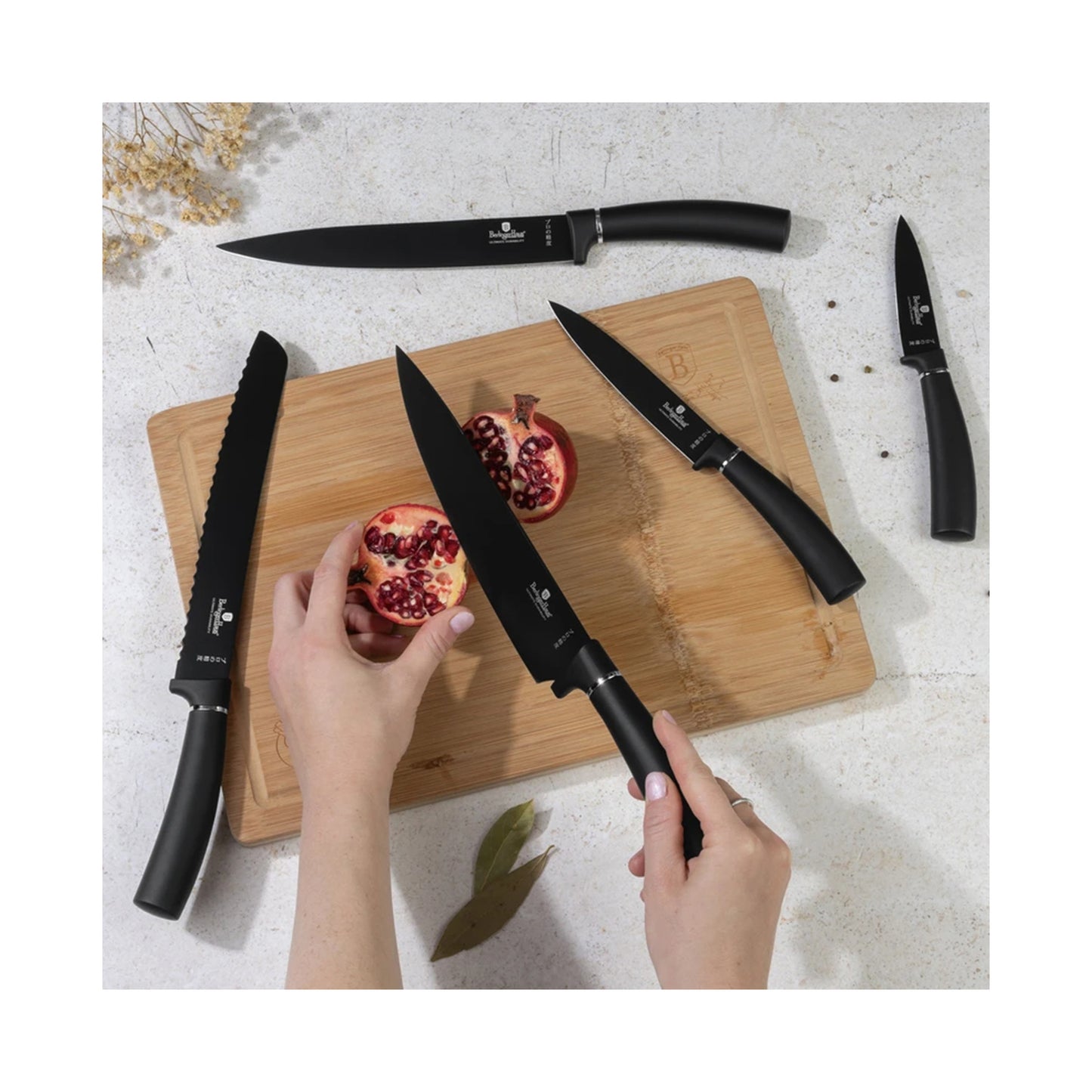 Berlinger 6 pcs knife set with bamboo cutting board BERLINGER HAUS