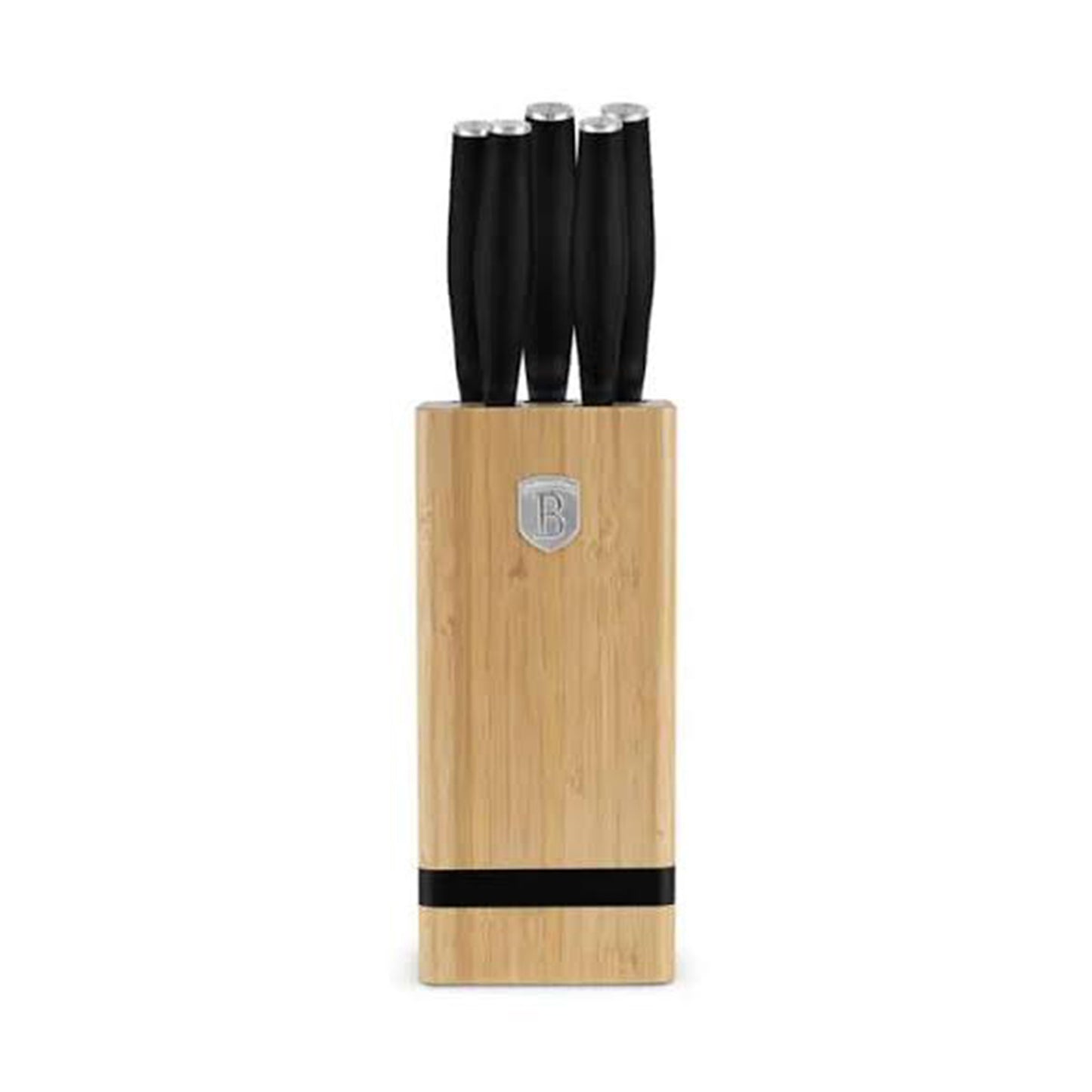 Berlinger 6 pcs knife set with BAMBOO stand, BlK Vantage BERLINGER HAUS