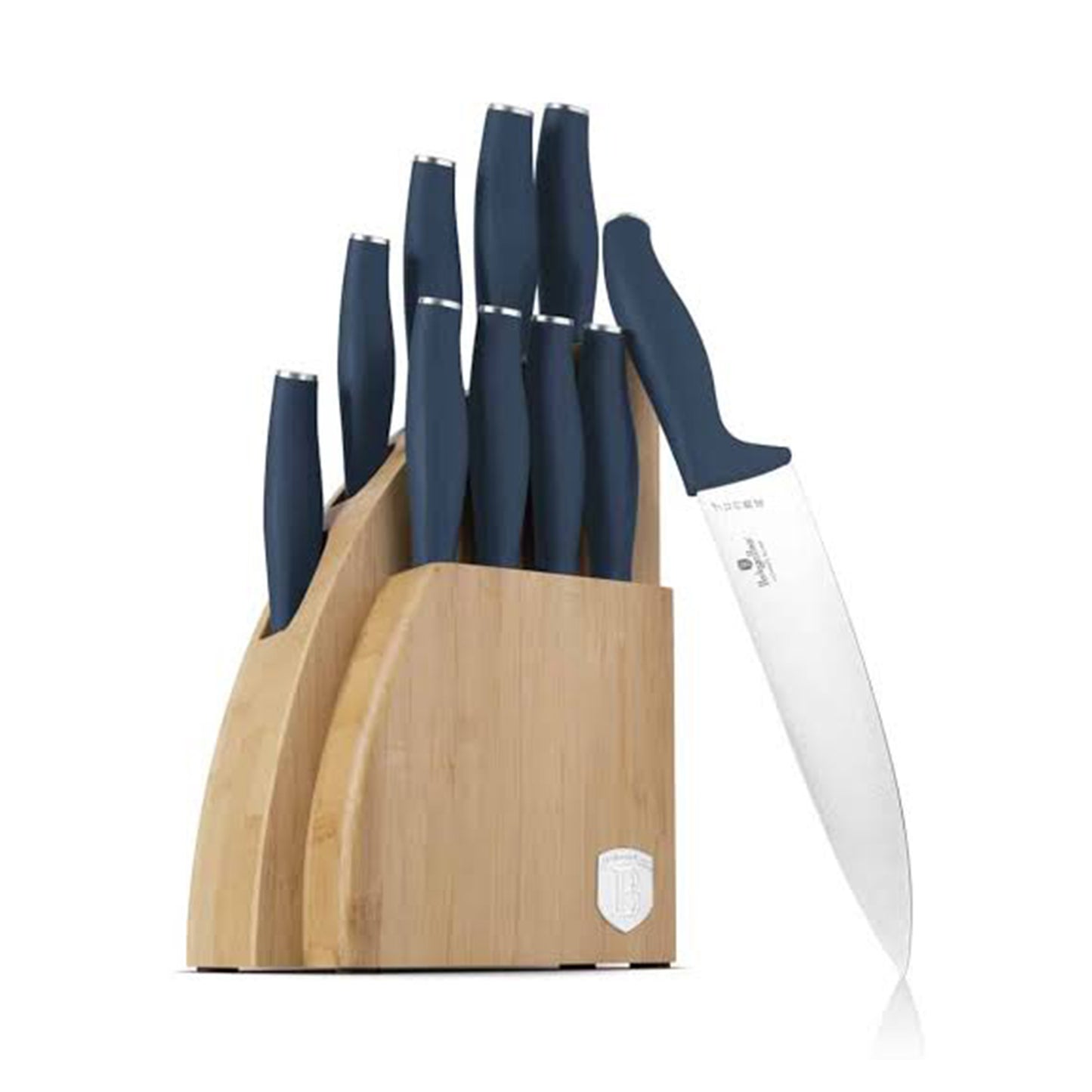 Berlinger 10 pcs knife set with BAMBOO stand, Deep Sea BERLINGER HAUS