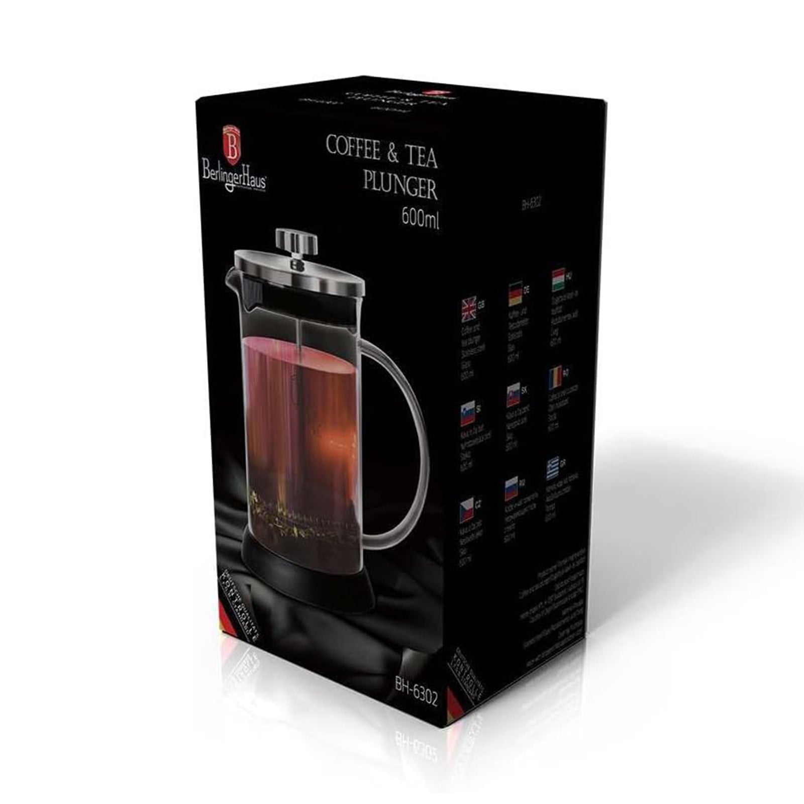 Berlinger Haus Coffee & Tea Plunger,600 ml Matte Black