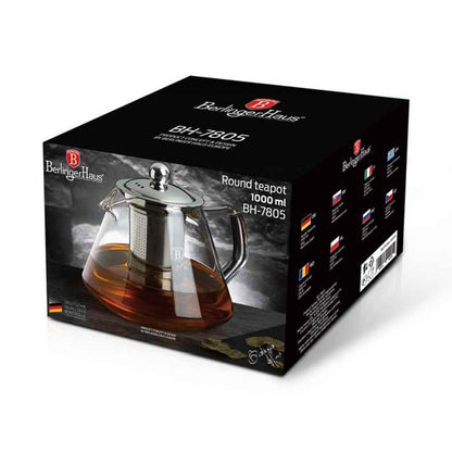 Berlinger Haus Round Glass Tea Pot with Filter,1L BERLINGER HAUS
