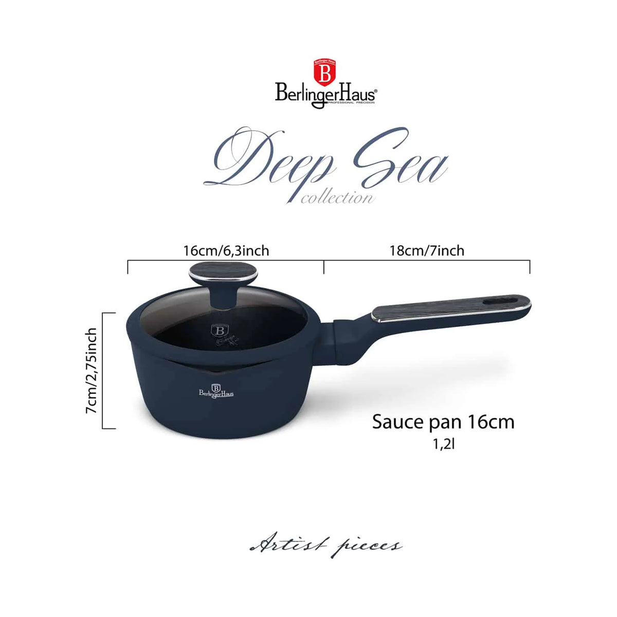 Berlinger Sauce pan, 16cm, Deep Sea Collection
