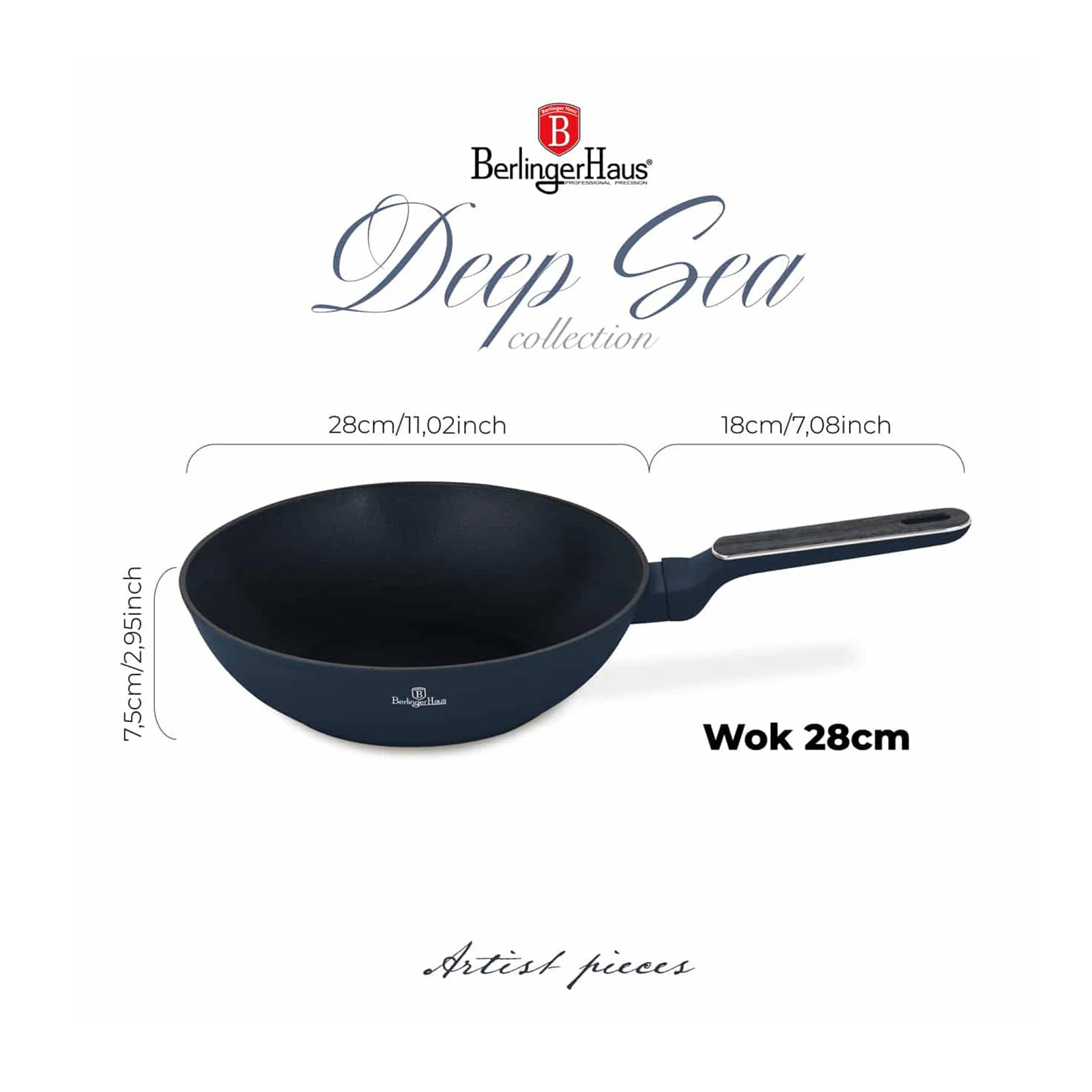 Berlinger Wok, 28cm, Deep Sea Collection