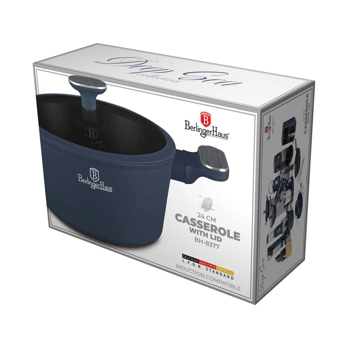Berlinger Casserole with lid, 24cm, Deep Sea Collection