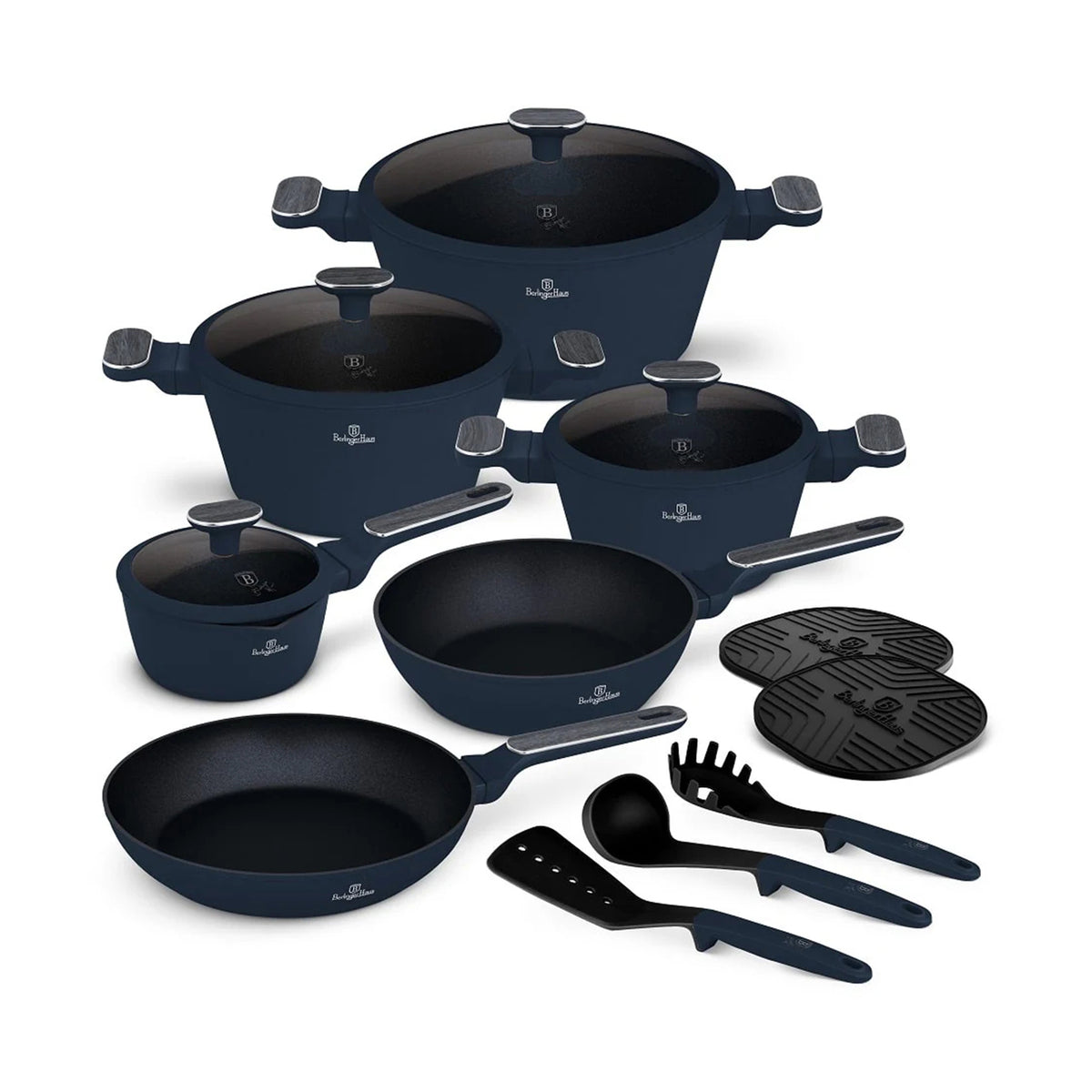 Berlinger 15 pcs cookware set, Deep Sea Collection BERLINGER HAUS
