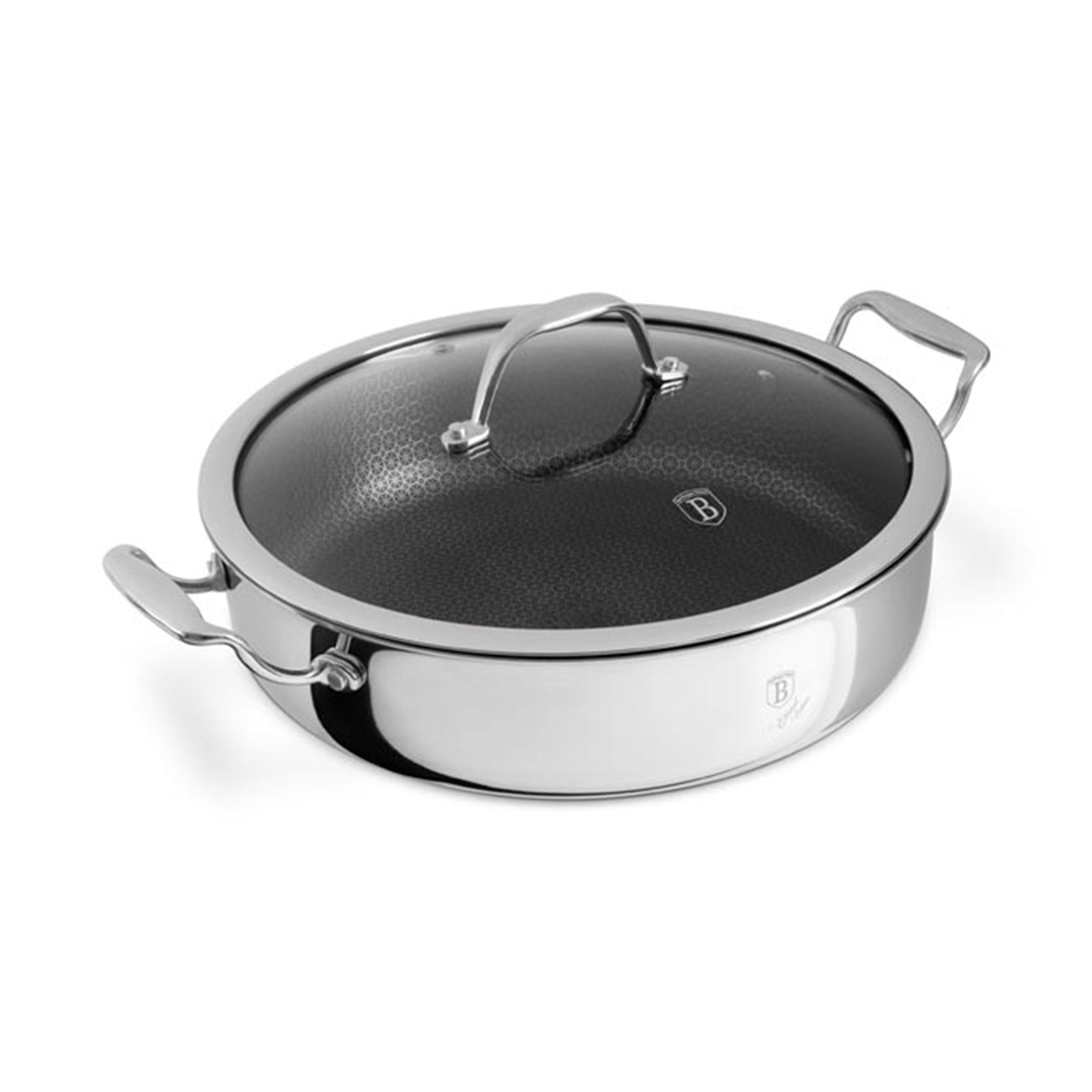 Berlinger Haus Shallow Pot W/Lid,SS Eternal Collection 28 cm