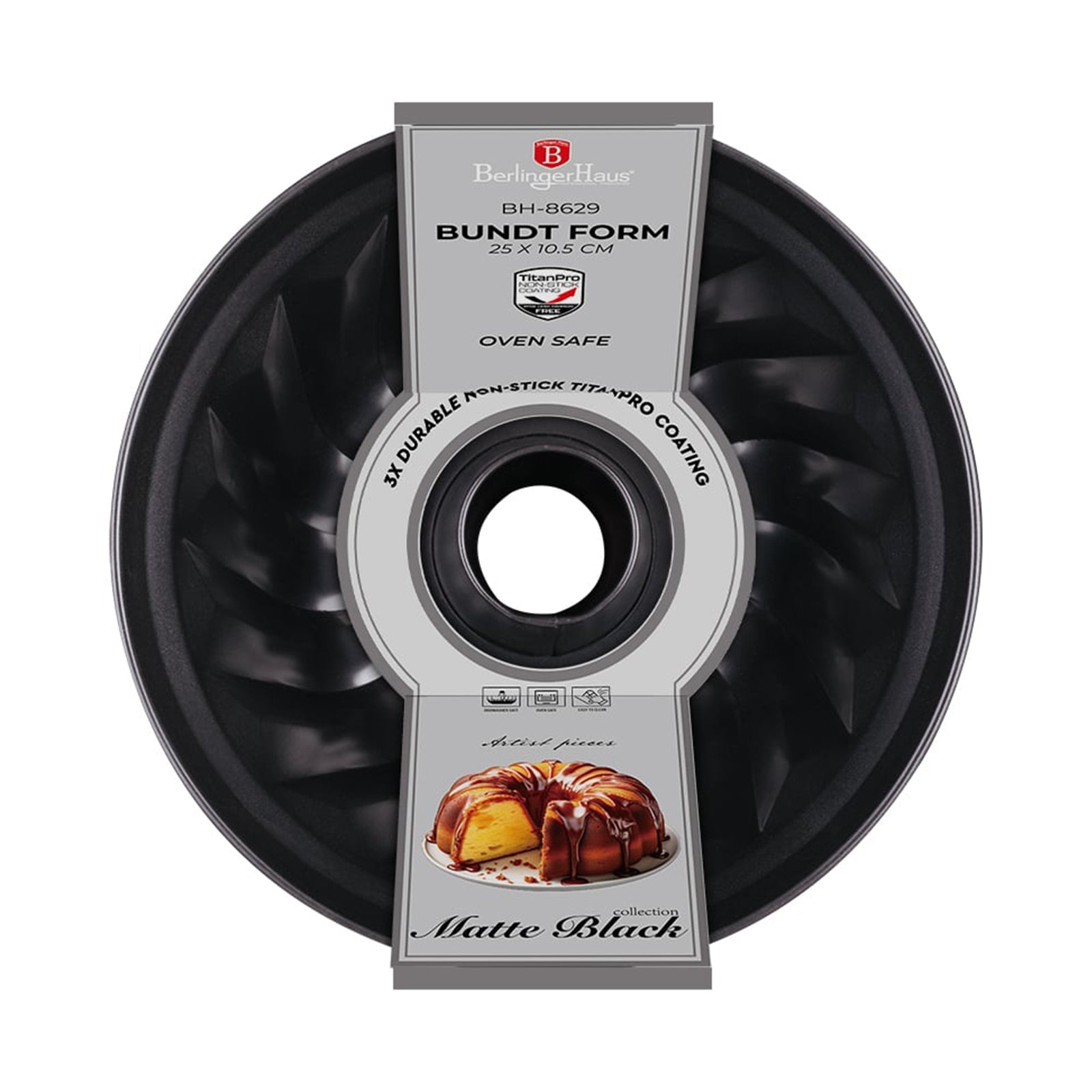 Berlinger Haus Bundt Pan, 25 cm Matte Black