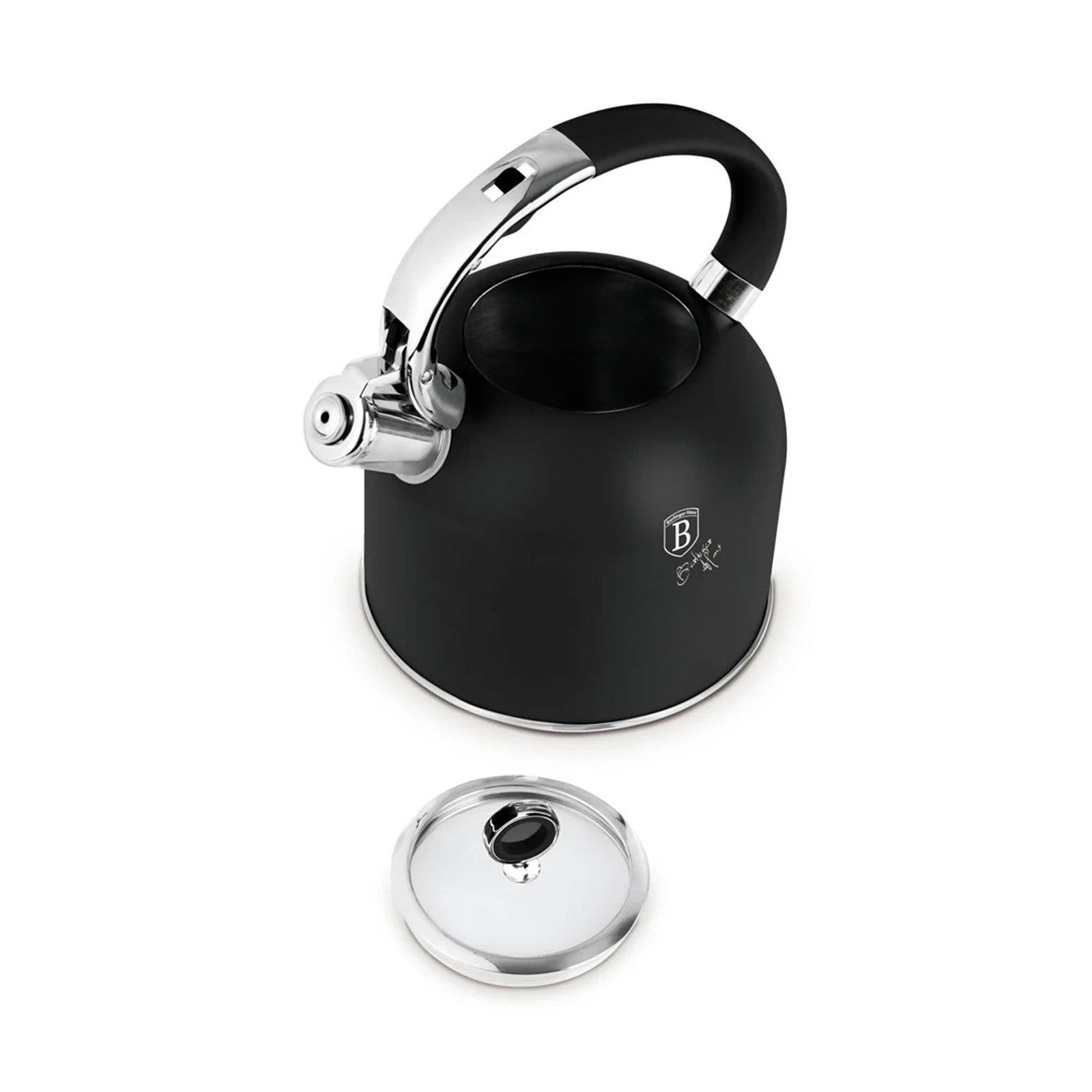 Berlinger Haus Kettle with Glass Lid, 3.0L Matte Black