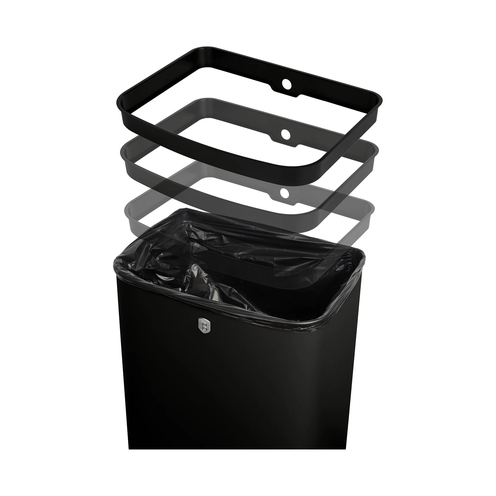 Berlinger Haus Sensor Bin, 60L Matt Black