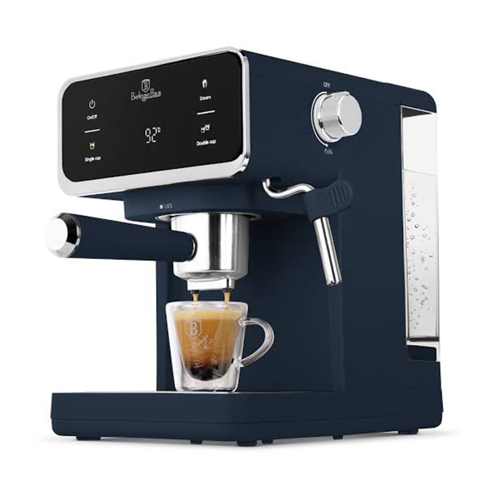 Berlinger Digital espresso coffee Maker, 3 in 1, Deep Sea