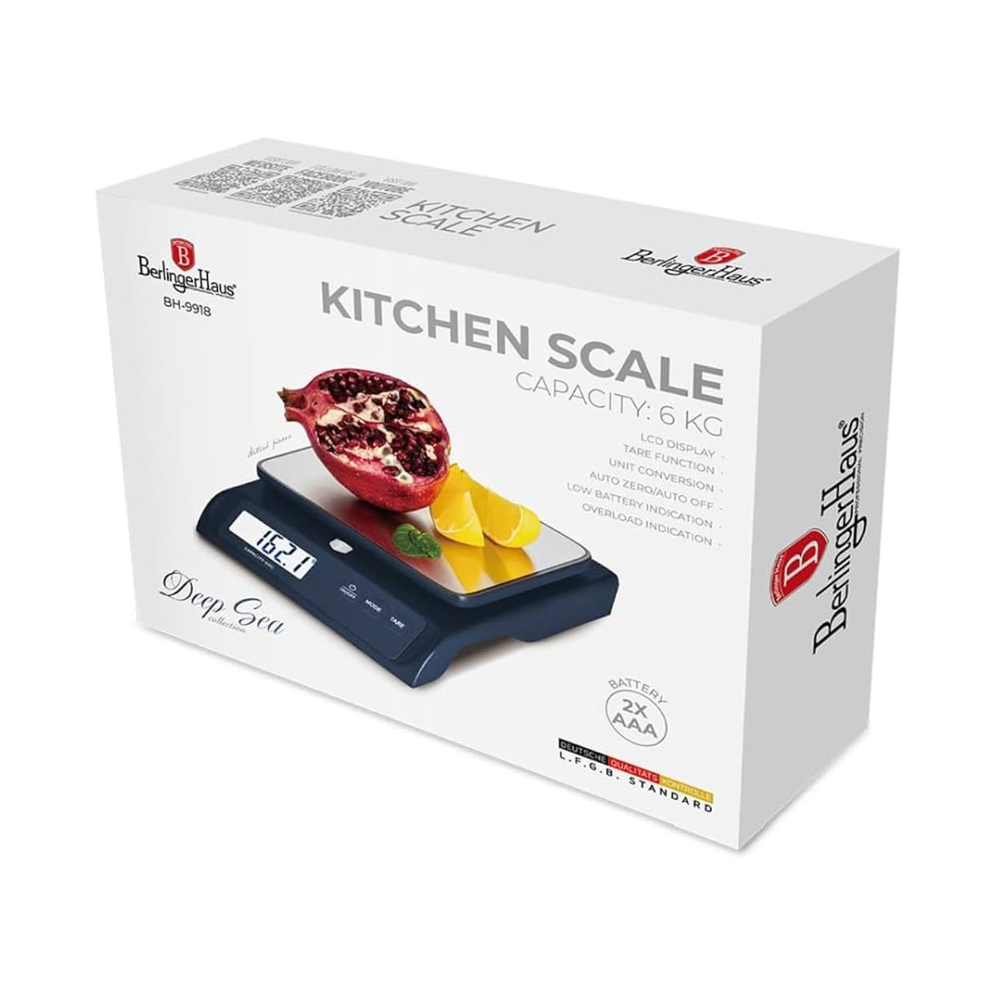 Berlinger Digital kitchen scale, 6kg Deep Sea Collection BERLINGER HAUS